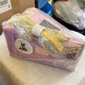 Loungefly Tangled Crossbody Pie slice Bag with Gold Chain NWT